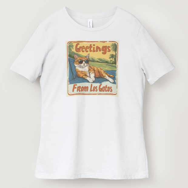 Los Gatos Cat T-Shirt – Retro Graphic Tee