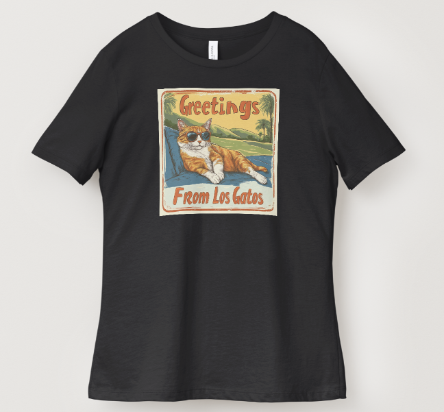 Los Gatos Cat T-Shirt – Retro Graphic Tee